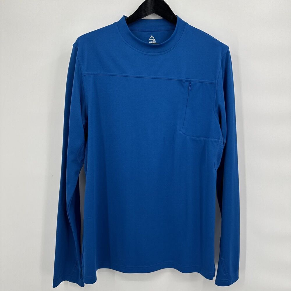 Alpine Design Men's Long-Sleeve Tech T-Shirt Classic Blue - XL‎ Base Layer
